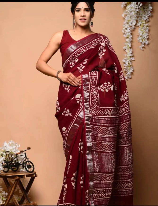 VK 4174 Linen Daily Wear Sarees Catalog